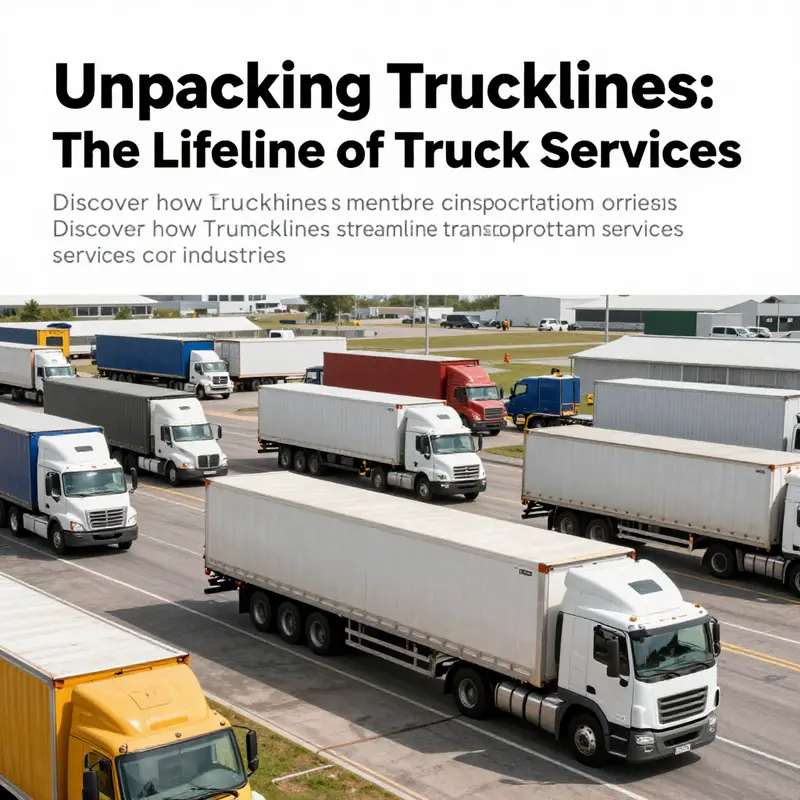 A busy logistics hub showcasing various trucklines in operation.