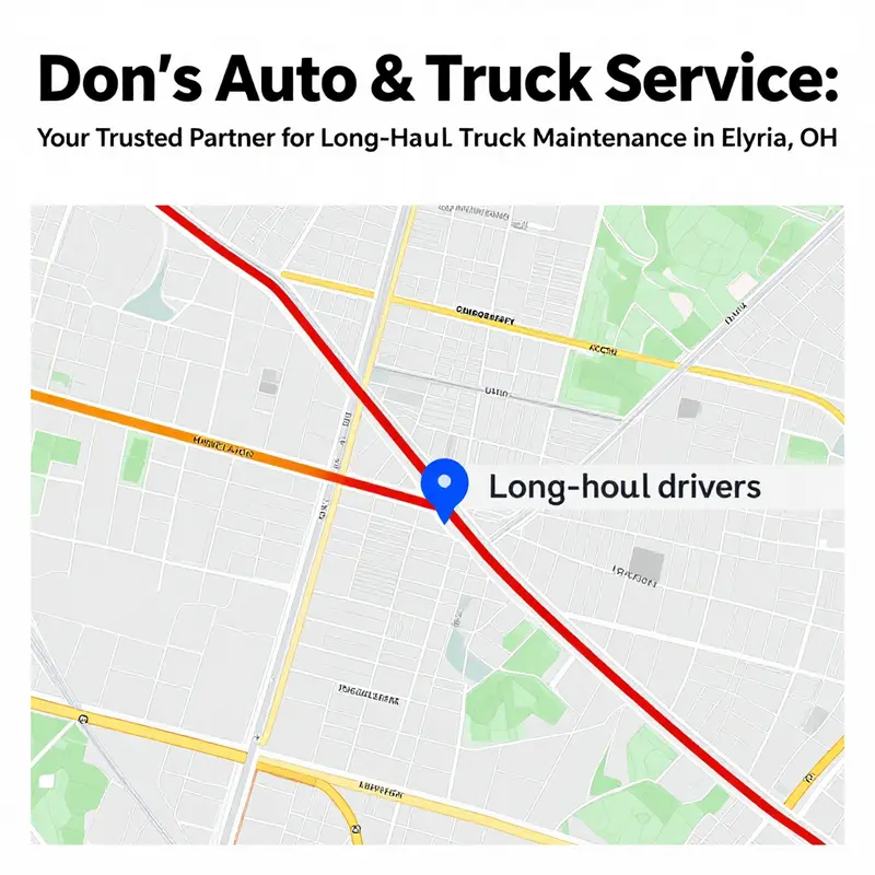 Don’s Auto & Truck Service with trucks undergoing various maintenance tasks.