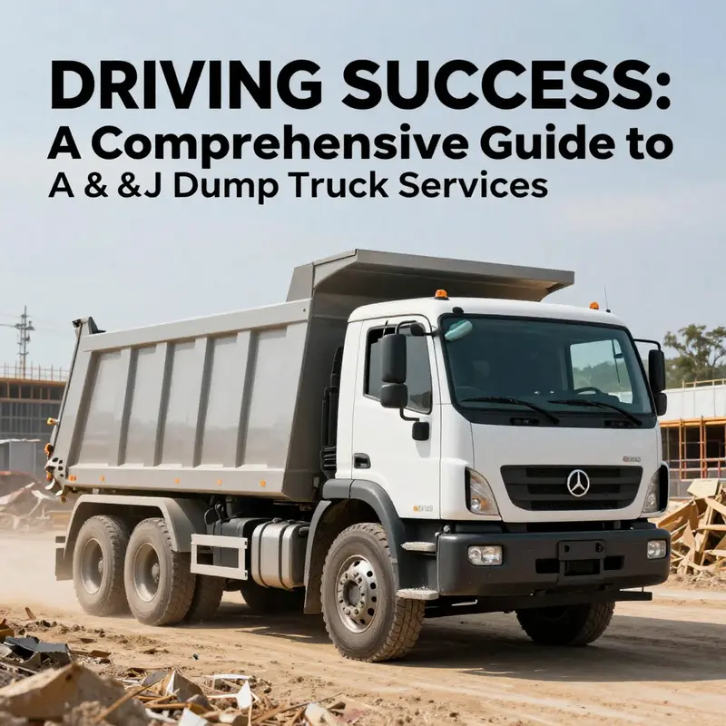 A robust dump truck positioned prominently, representing the essence and reliability of dump truck services.