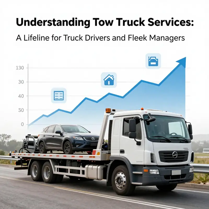 A tow truck showcasing its versatile services by transporting different vehicles.