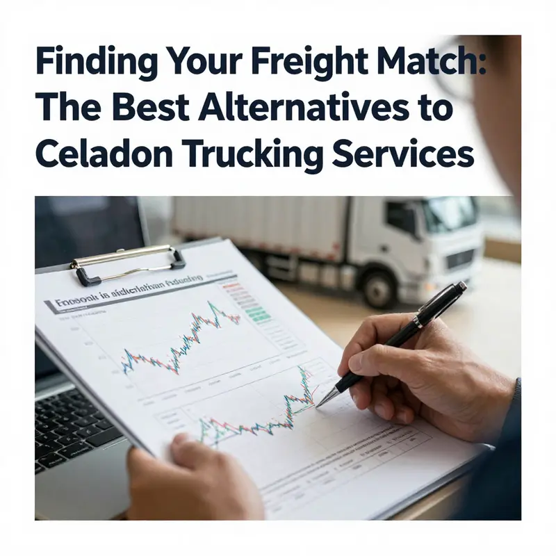 An array of trucks representing key competitors in long-haul transportation, showcasing the diversity of options available.