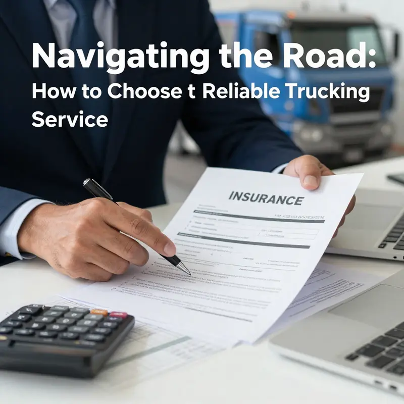 A truck driver ensures the trucking service has valid credentials and compliance certifications.