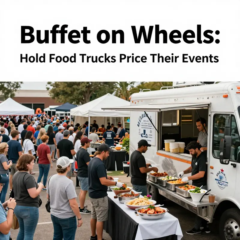 Understanding the per-person pricing mechanism used by food trucks for buffet services.