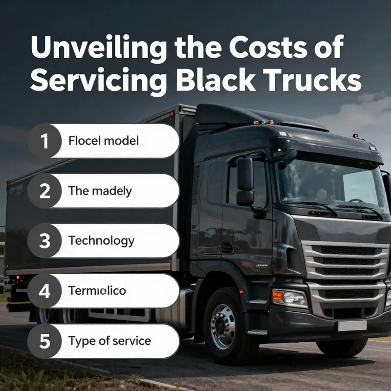 Routine maintenance is essential for keeping black trucks in optimal condition, with various basic service tasks illustrated.