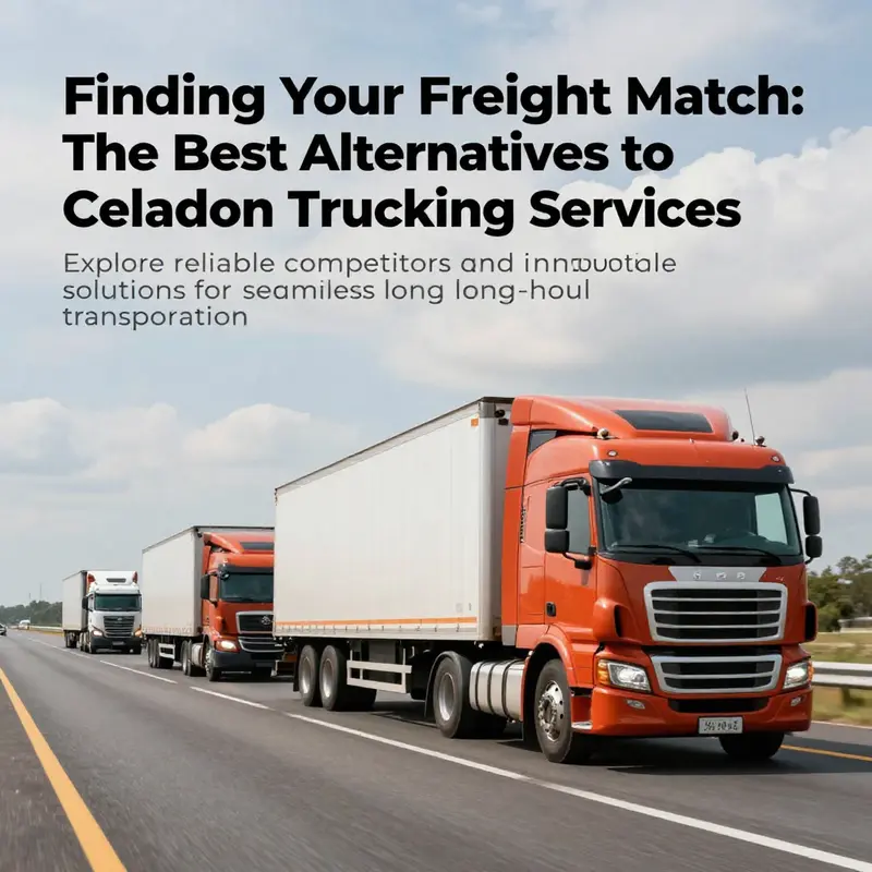 Trucks traveling on an open highway under a clear sky, representing the trucking industry.