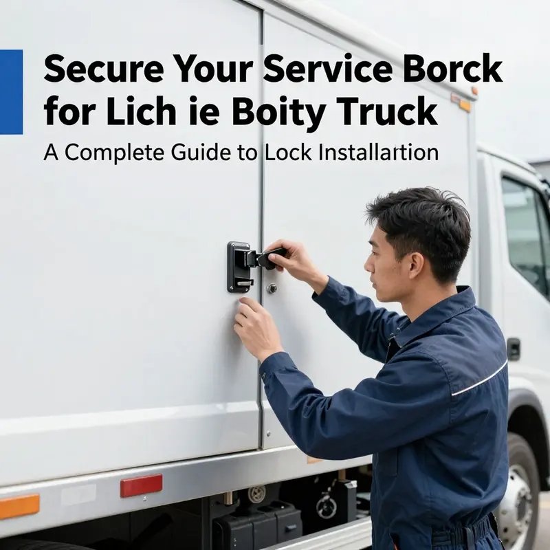 Checking lock compatibility on a service body truck is crucial before installation.