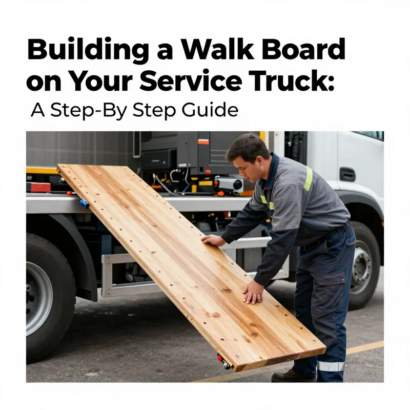 Blueprints and tools for designing a service truck walk board.