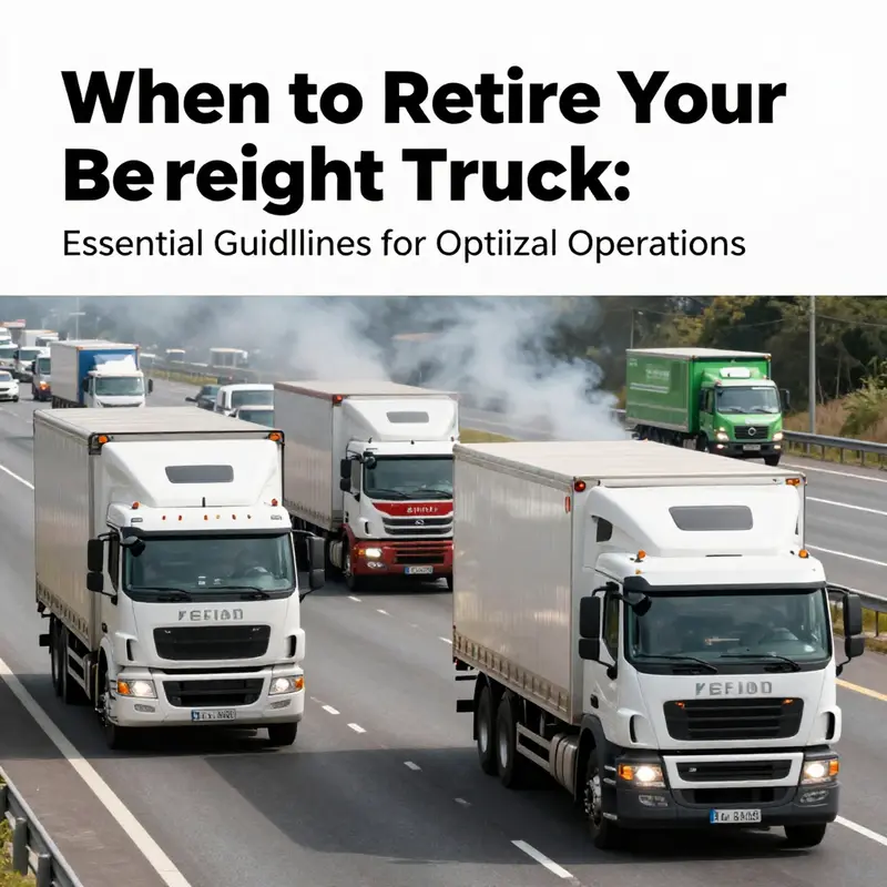 A visual representation of varying truck ages in compliance with mandatory scrap regulations.