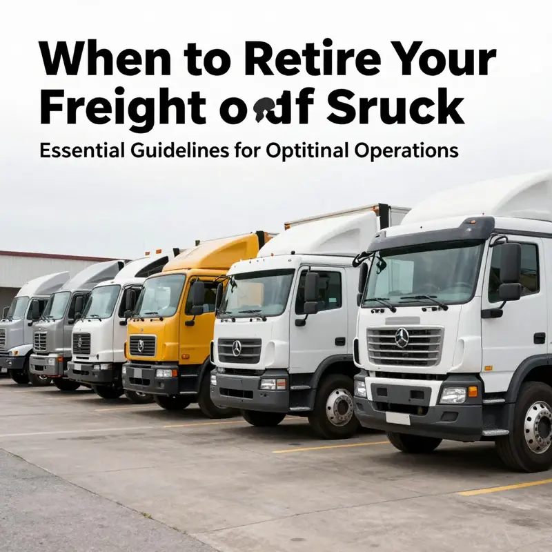 A visual representation of varying truck ages in compliance with mandatory scrap regulations.