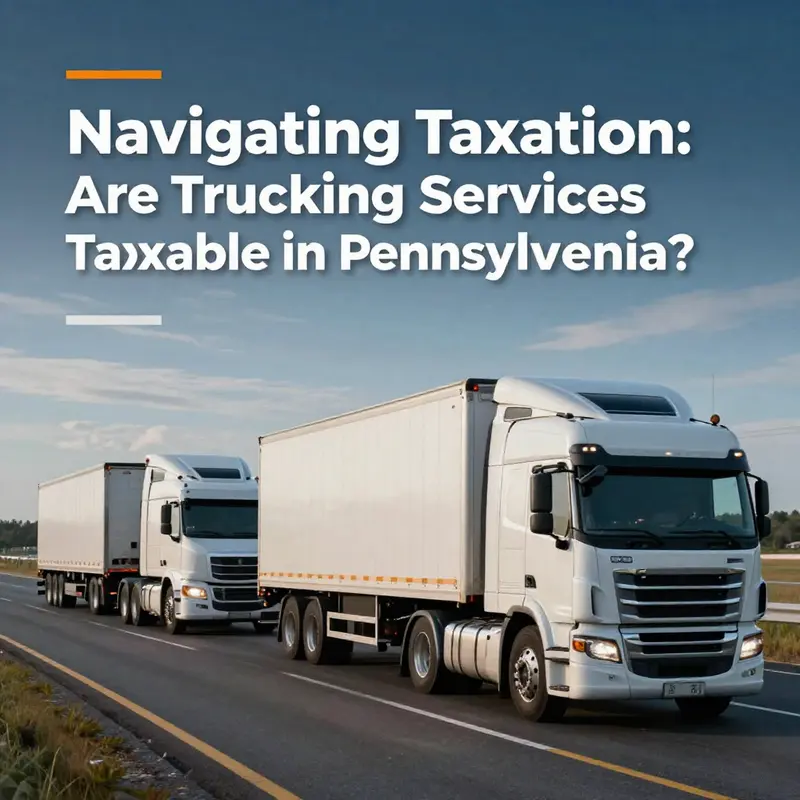Breakdown of sales tax application on trucking services in Pennsylvania.