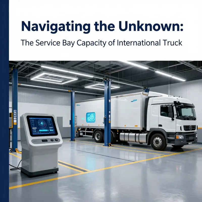 A vibrant service bay illustrating the bustling environment of International Truck’s service capabilities.