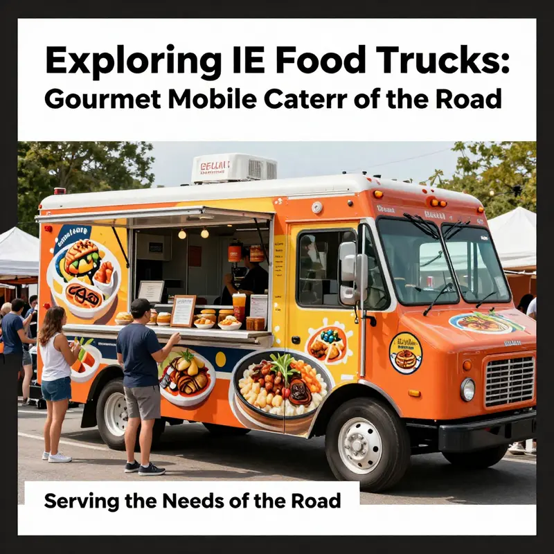 A gourmet food truck bustling with customers enjoying a diverse culinary experience.