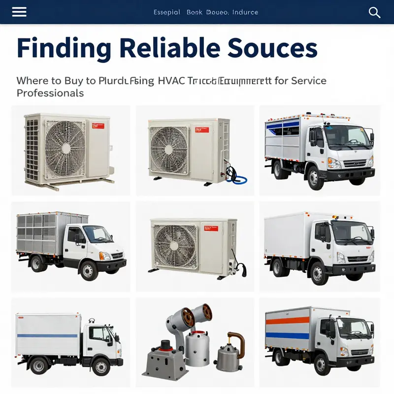 A variety of HVAC truck equipment available for purchase, showcasing options for service professionals.