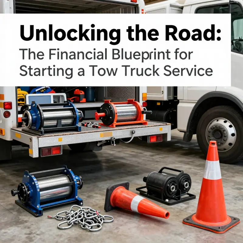Visualizing the essential costs involved in starting a tow truck service.