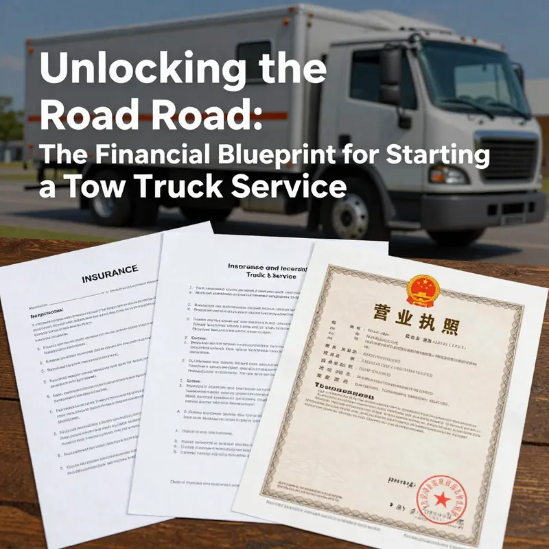 Visualizing the essential costs involved in starting a tow truck service.