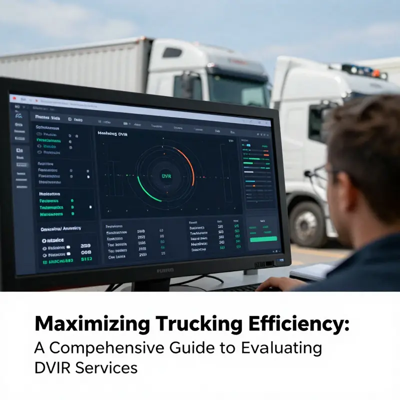 A truck driver engages with a mobile app for real-time vehicle inspections.