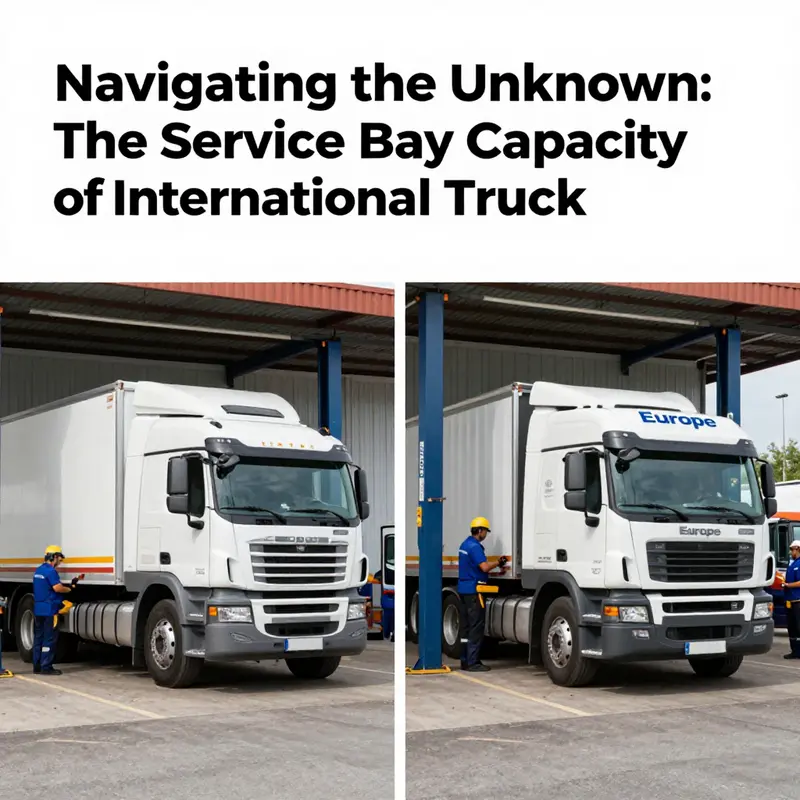 A vibrant service bay illustrating the bustling environment of International Truck’s service capabilities.