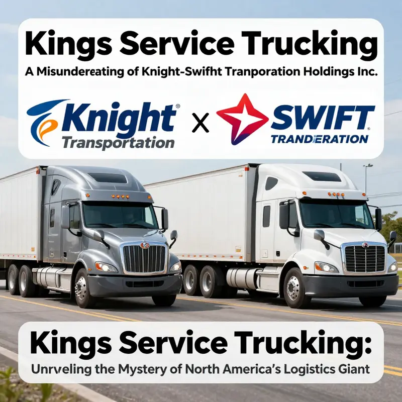 A visual representation of the misconception around Kings Service Trucking and its connection to Knight-Swift Transportation.