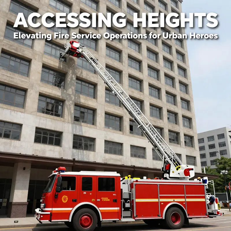 Ladder trucks provide crucial access to upper floors in high-rise firefighting scenarios.