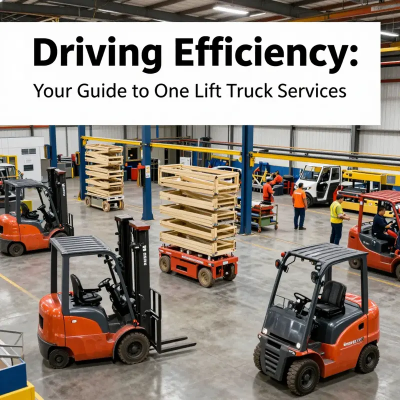 An overview of the lift truck services industry showcasing diverse equipment and collaborative efforts.