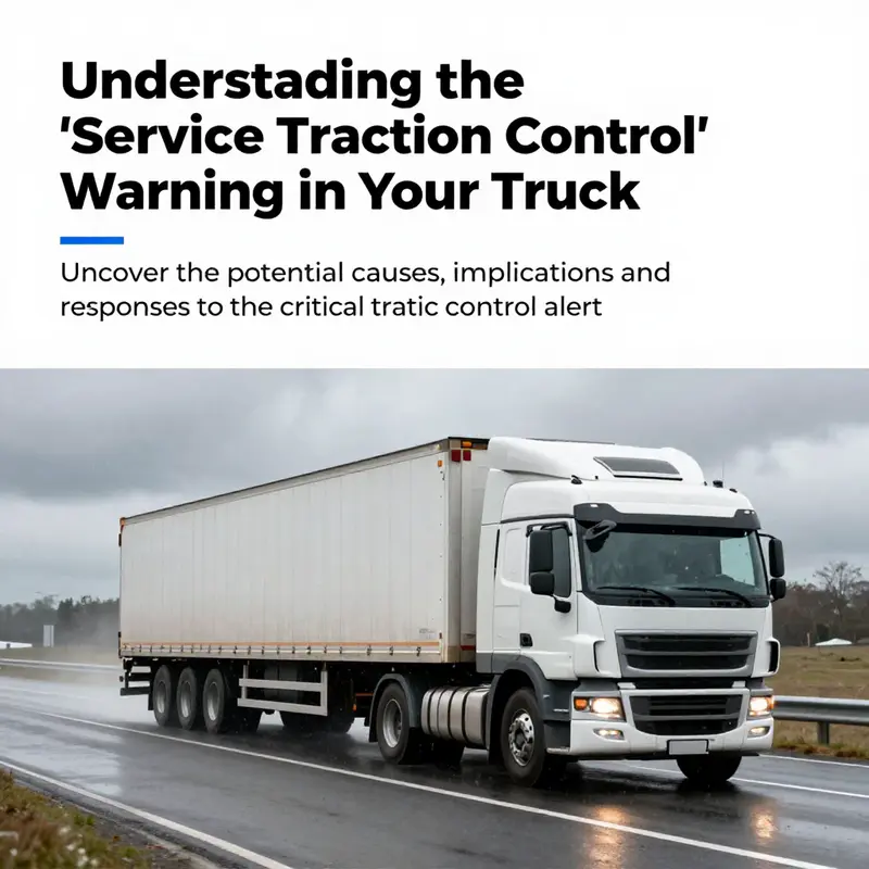 A long-haul truck driving under varying weather conditions, showcasing the criticality of effective traction control.