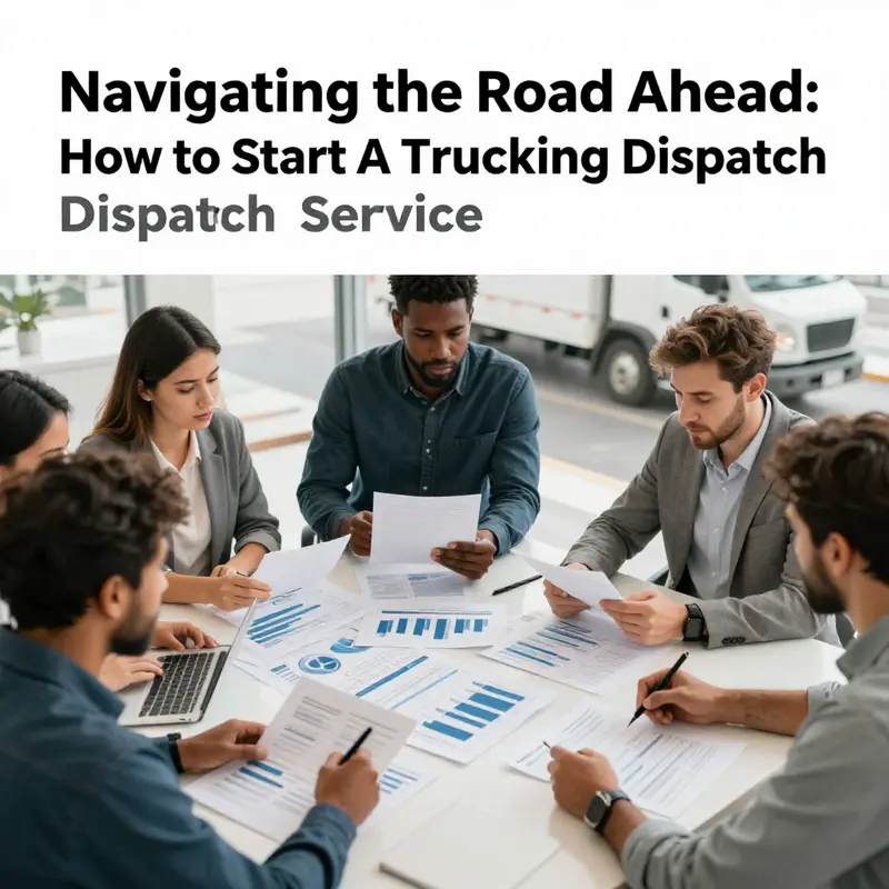 Illustrative diagram of the trucking dispatch business model, highlighting key relationships.