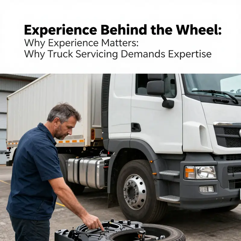 A mechanic engages with advanced truck technology showcasing the need for experienced technicians.