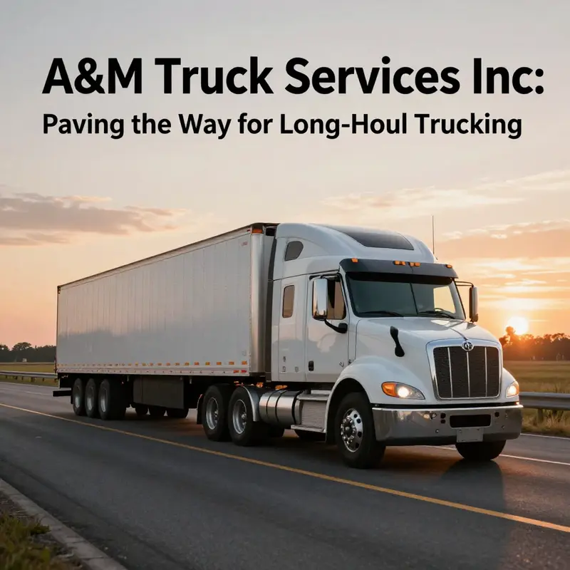 A scenic view of a long-haul truck, representing A&M Truck Services Inc’s essence.