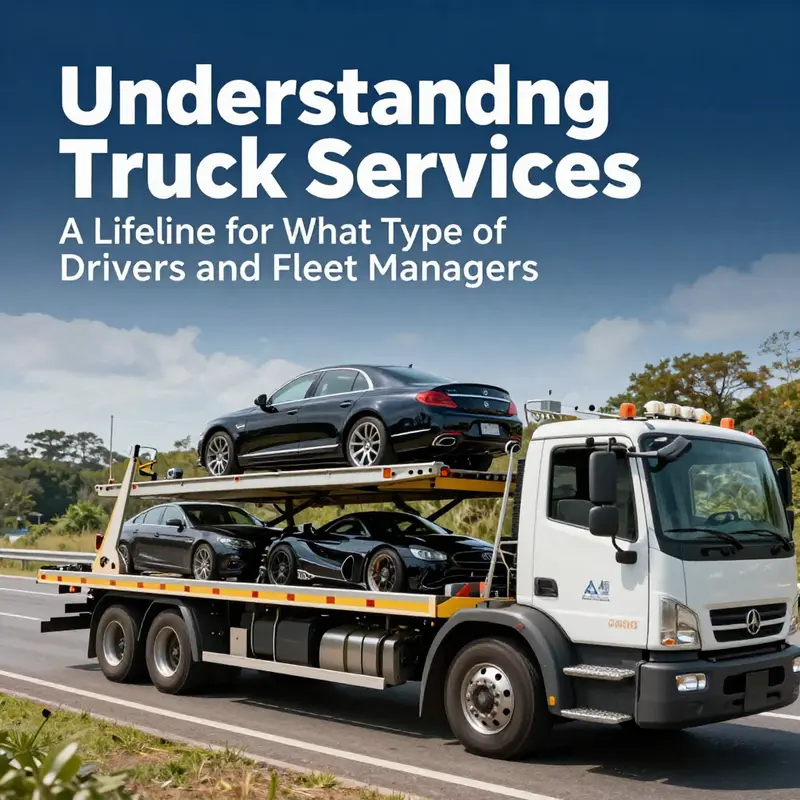 A tow truck showcasing its versatile services by transporting different vehicles.