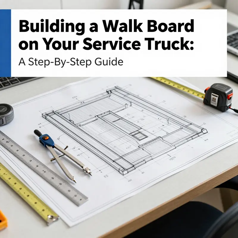 Blueprints and tools for designing a service truck walk board.