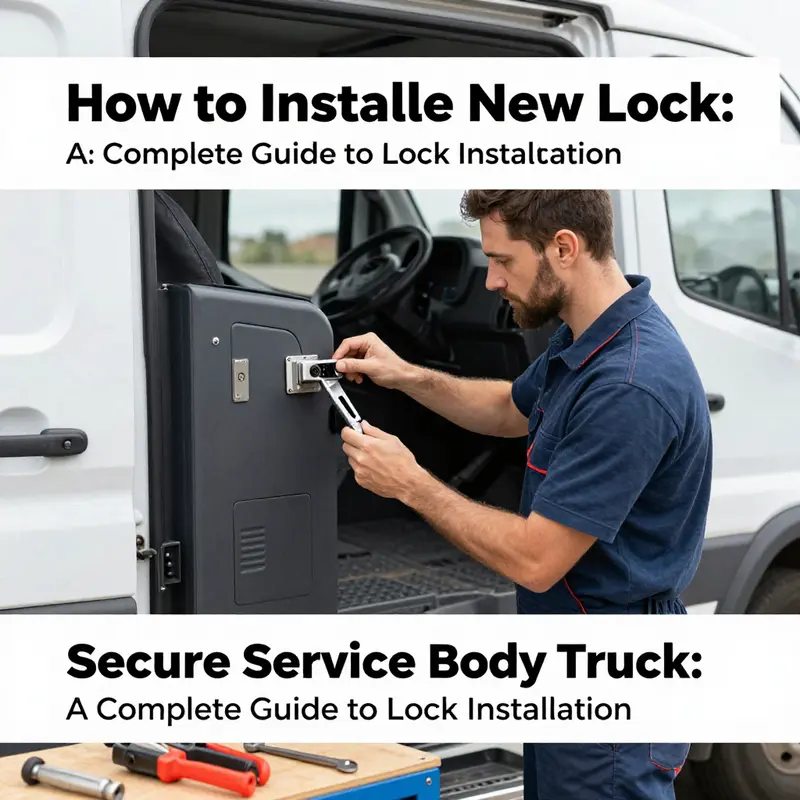 Checking lock compatibility on a service body truck is crucial before installation.