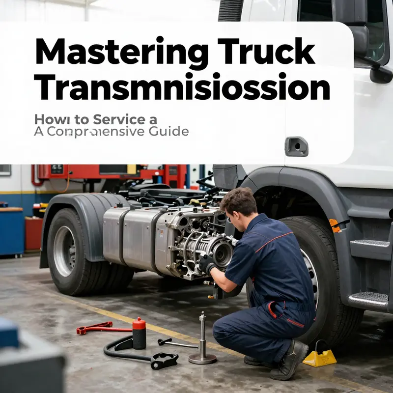 Safety preparation is essential before servicing a truck transmission.
