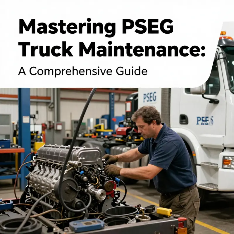 A PSEG driver carrying out daily checks on a truck.