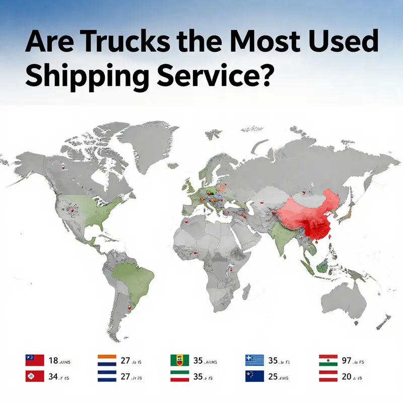 Trucks are the backbone of domestic shipping, prevalent in urban and rural settings.