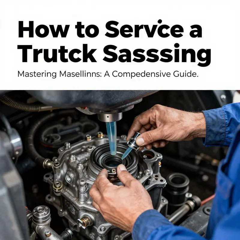 Safety preparation is essential before servicing a truck transmission.