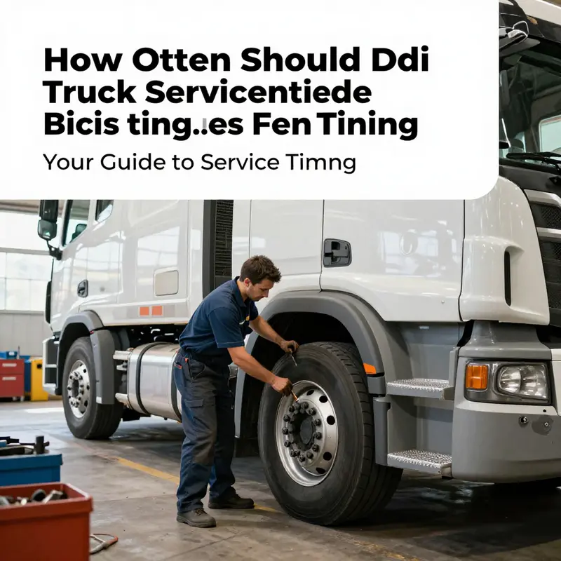 A mechanic performs crucial maintenance checks on a semi truck to ensure it meets safety and performance standards.