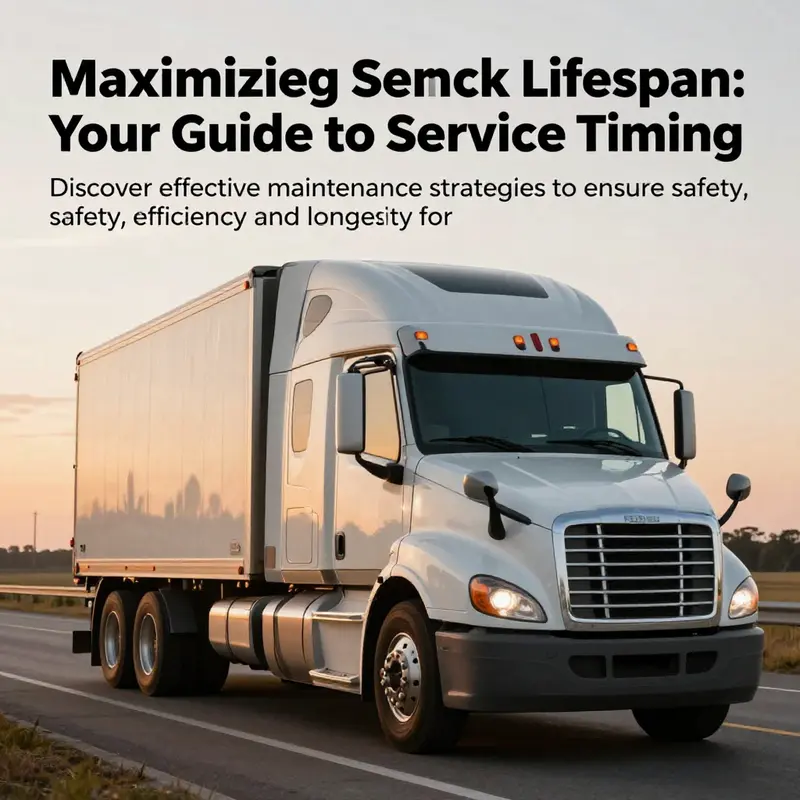 A semi truck driving on an open road at sunset, highlighting the significance of maintenance for safe and efficient travel.