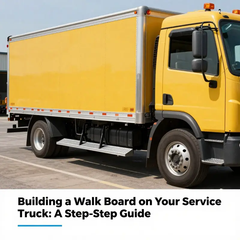 A service truck equipped with a walk board, emphasizing safety and accessibility on the job site.
