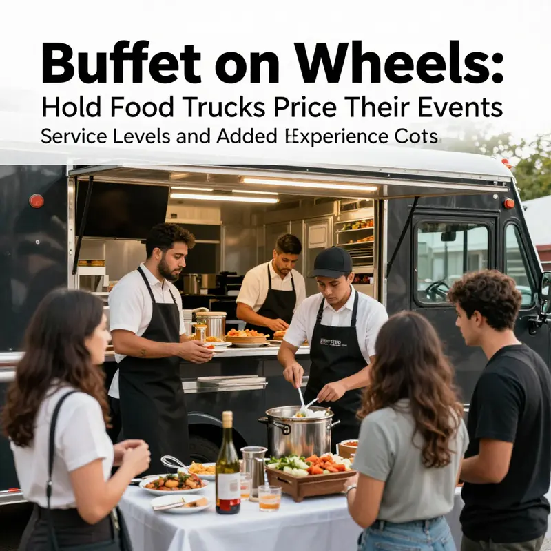 Understanding the per-person pricing mechanism used by food trucks for buffet services.