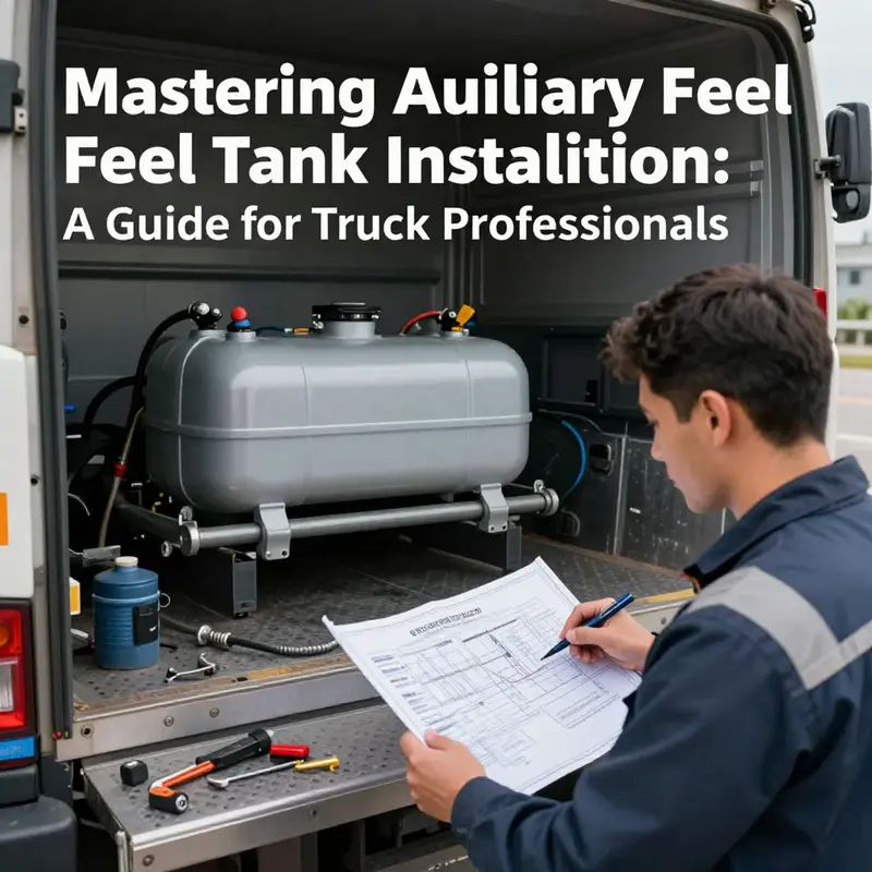 Planning the layout for an auxiliary fuel tank installation with precise measurements.