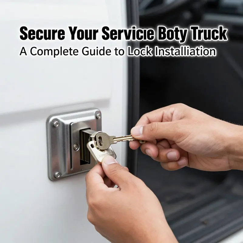 Checking lock compatibility on a service body truck is crucial before installation.
