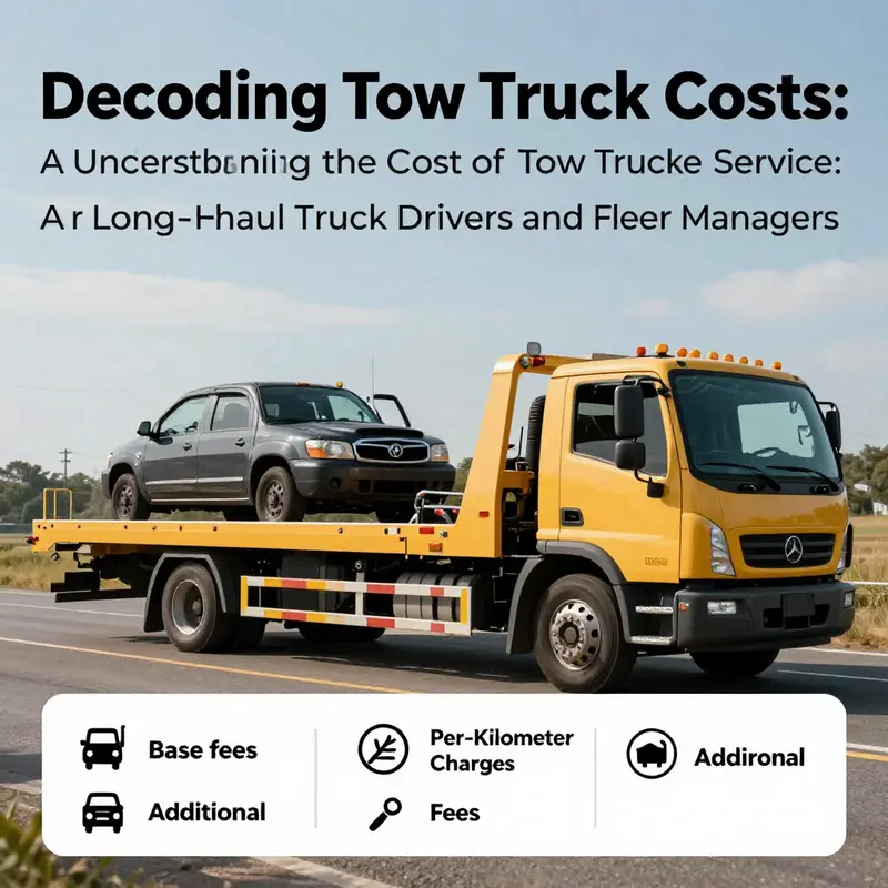 A comprehensive breakdown illustrating the various components that contribute to tow truck service costs.