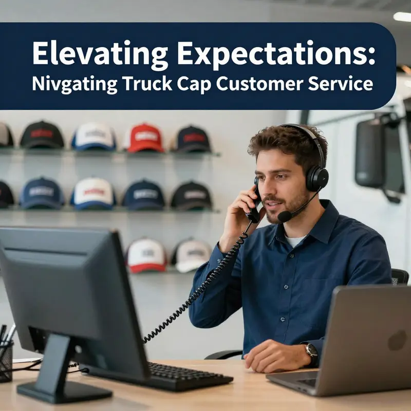 Customer service representative assisting in truck cap inquiries.