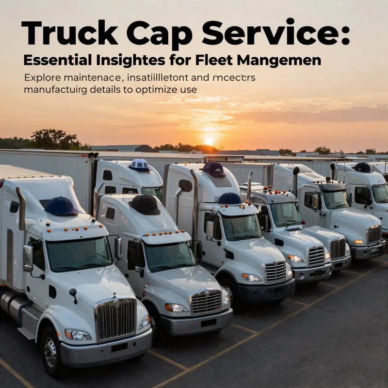 A fleet of trucks equipped with varying truck caps, symbolizing the diversity and functionality of truck cap services.