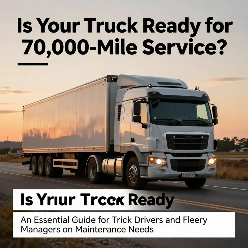 A truck driving on a highway during sunset, illustrating the importance of maintenance for long-distance travel.