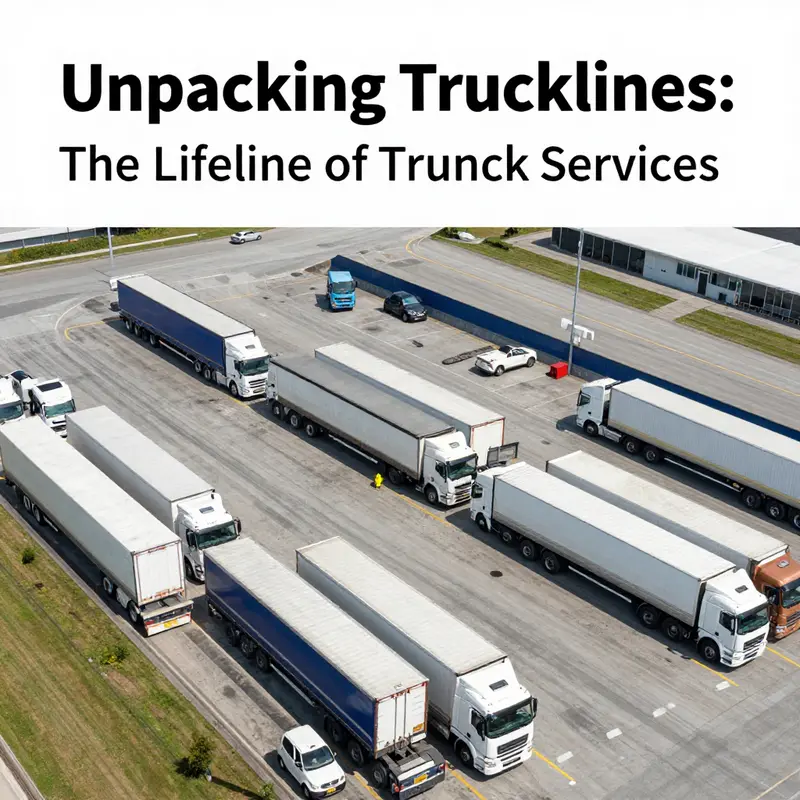 An aerial view of a logistics hub highlighting the organization and efficiency of trucklines.