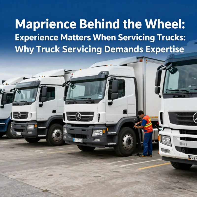 A mechanic engages with advanced truck technology showcasing the need for experienced technicians.