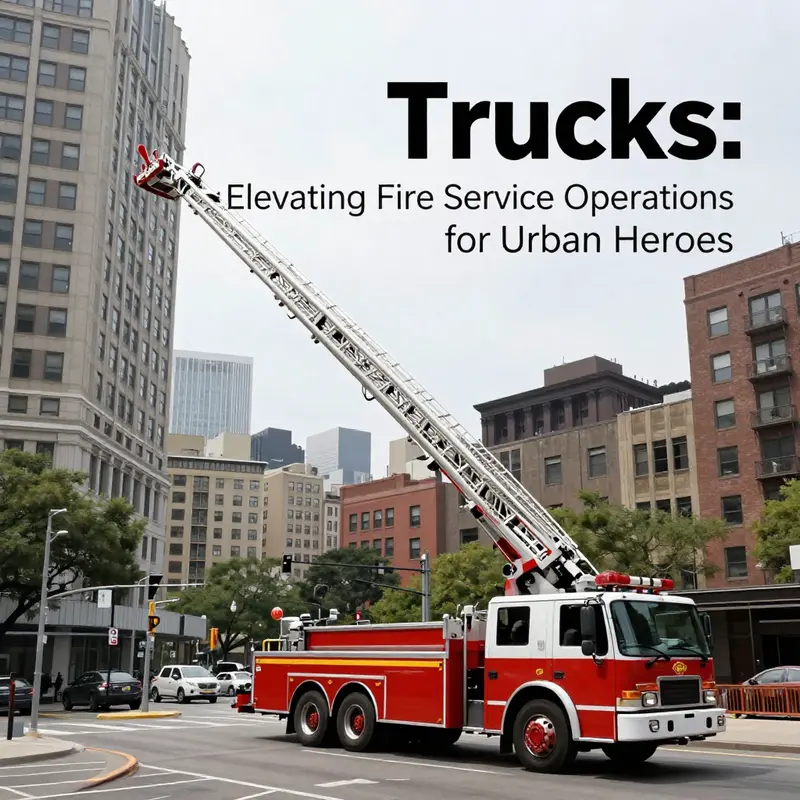 Ladder trucks provide crucial access to upper floors in high-rise firefighting scenarios.