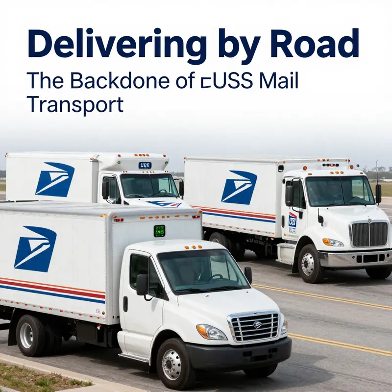 A USPS delivery truck navigating rural routes, showcasing its role in daily mail transport.