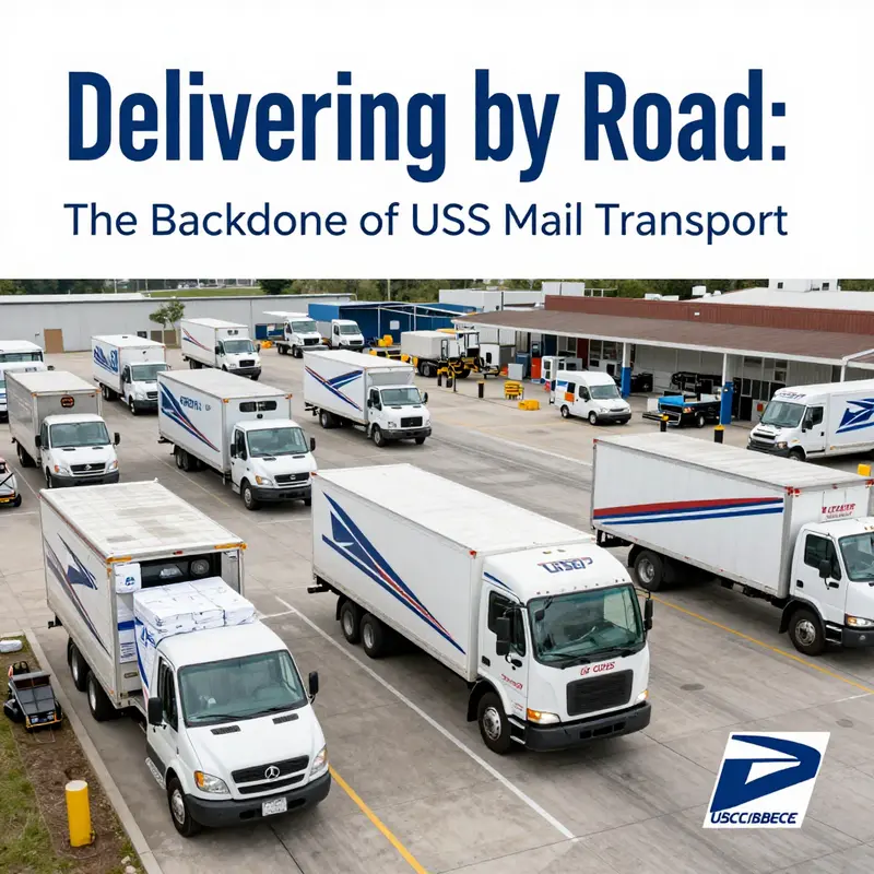 A USPS delivery truck navigating rural routes, showcasing its role in daily mail transport.